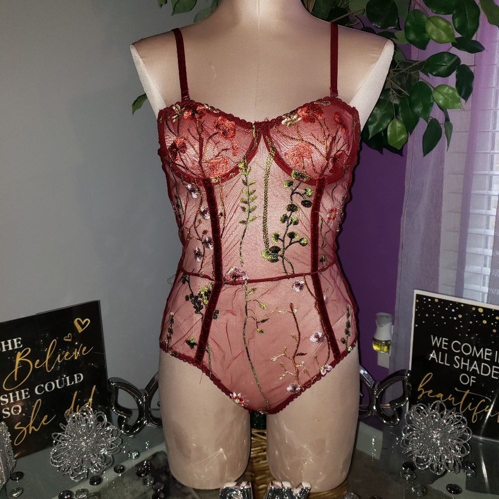 Women's Sheer Lingerie Teddy (M) NWOT